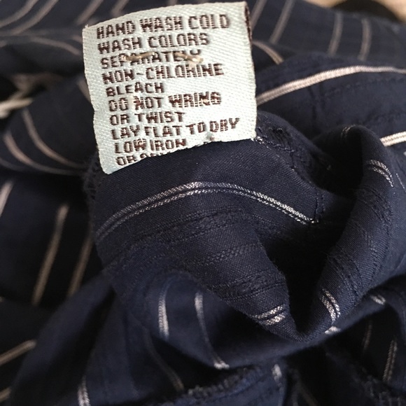 Country club look dark blue dress in stripes - Picture 4 of 5